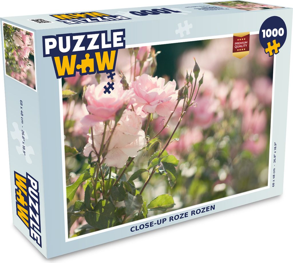 MuchoWow Puzzle 1000 Teile Rosen - Blumen - Rosa - Erwachsene - Rätsel