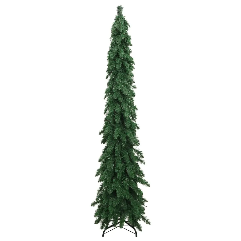 vidaXL Sapin de Noël Artificiel Lumineux 130 LED 210 cm avec Support - 2
