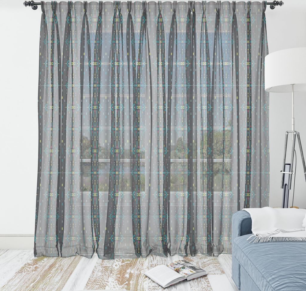 ABAKUHAUS Stammes Wandteppich, Primitive Ethnic Bohemian geometrisches Muster Quirky Pfeil-Motiv, Wohnzimmer Schlafzimmer seidiges Satin Wandtuch, ...