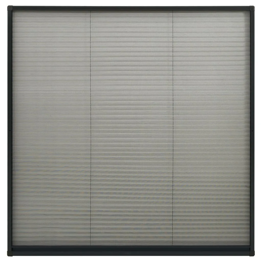vidaXL Moustiquaire plissée fenêtre Alu anthracite 120x120 cm solide