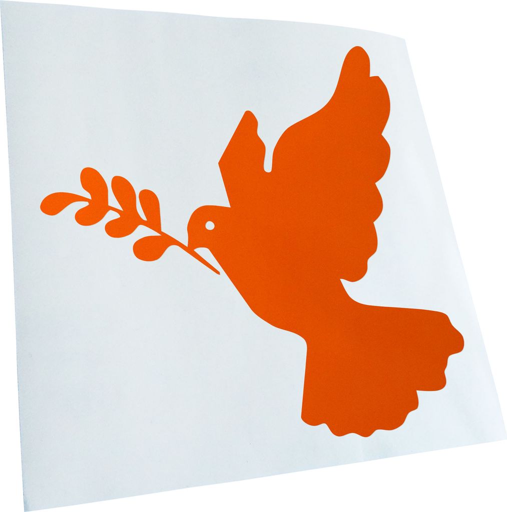 hauptsachebeklebt Kiwistar - Autoaufkleber - Friedenstaube Heckscheibe - Aufkleber für Auto Kfz Fahrrad, LKW, Truck Mofa