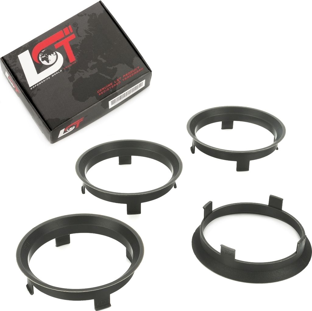 4x Zentrierringe Grau Ø 57,1 - 60,1 mm für JAGUAR DAIMLER MERCEDES MAYBACH