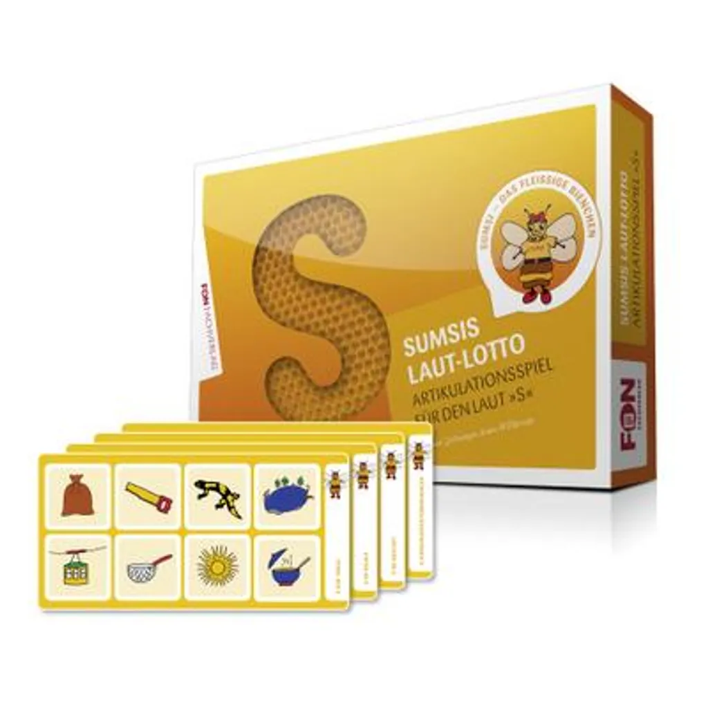 Lotto des sons S Sumsis : matériel d'articulation avec images colorées