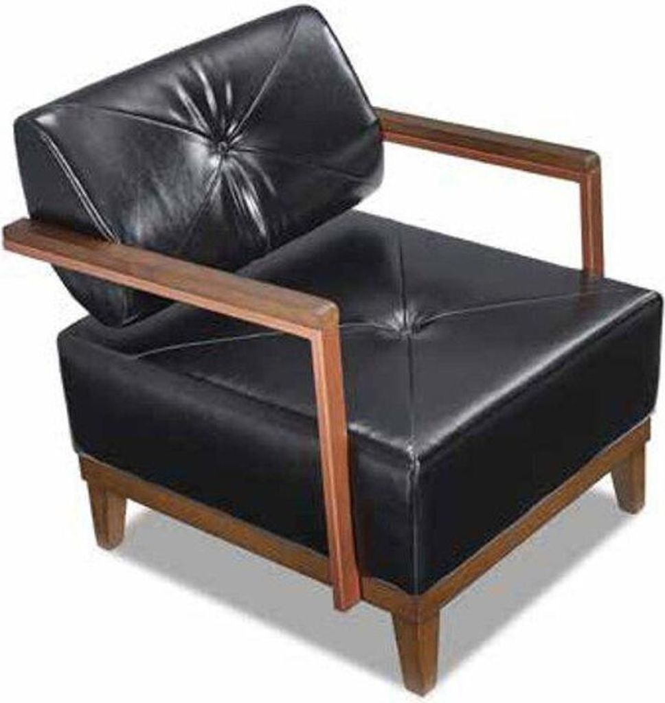 Sessel 1 Sitzer Leder Moderne Design Polster Luxus Relax Wohnzimmer