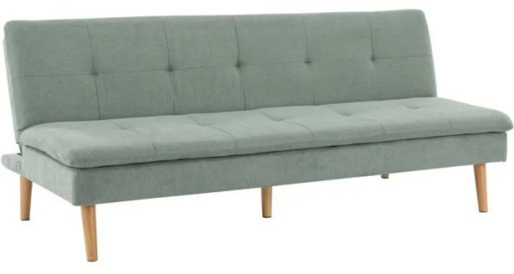 Canapé convertible 3 places AGATHE vert pour studio ou chambre d'ami