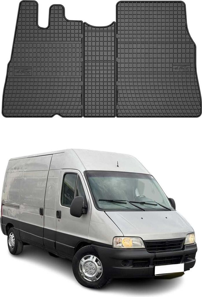 1994-2006 Fiat Ducato Fußmatten TPE Schwarz 3 tlg Produktbild 
