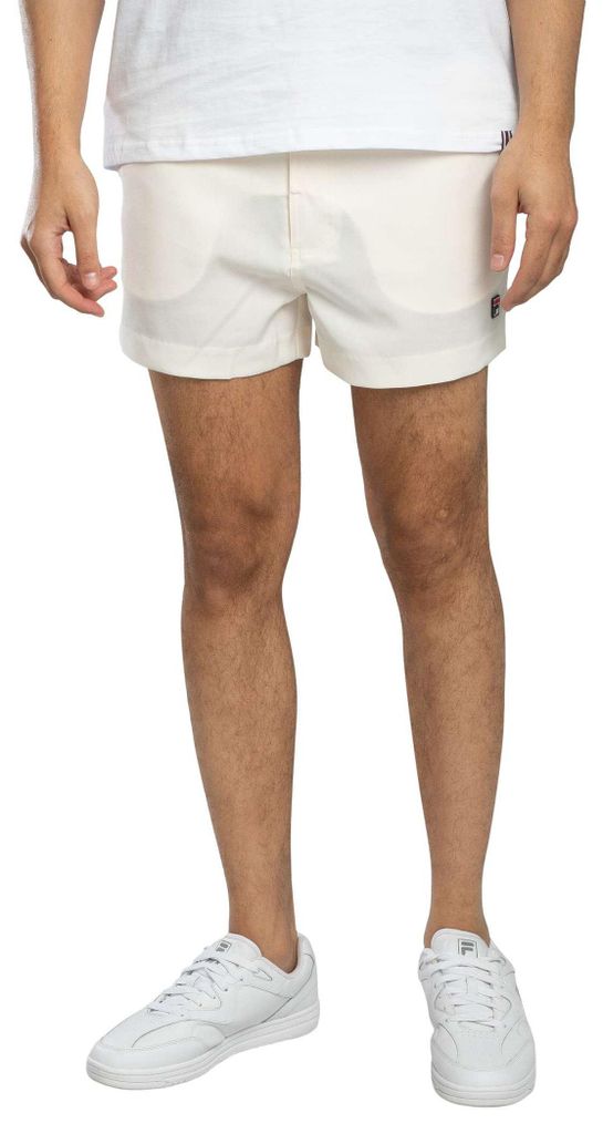 Fila Hightide 4 Frottee-Streifen-Shorts, Weiß 3XL