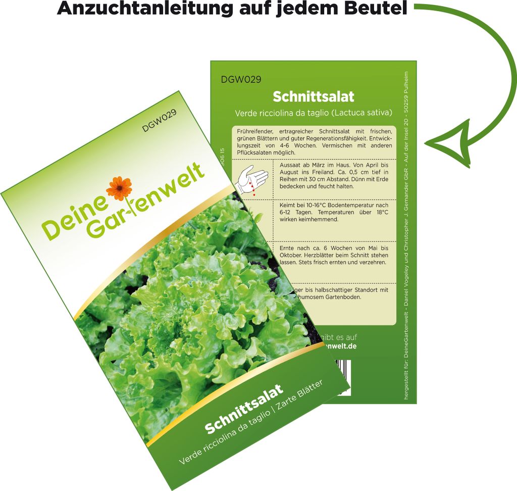 Salatsamen Set - 10 Sorten Samen - Saatgut Sortiment - Produktbild 3