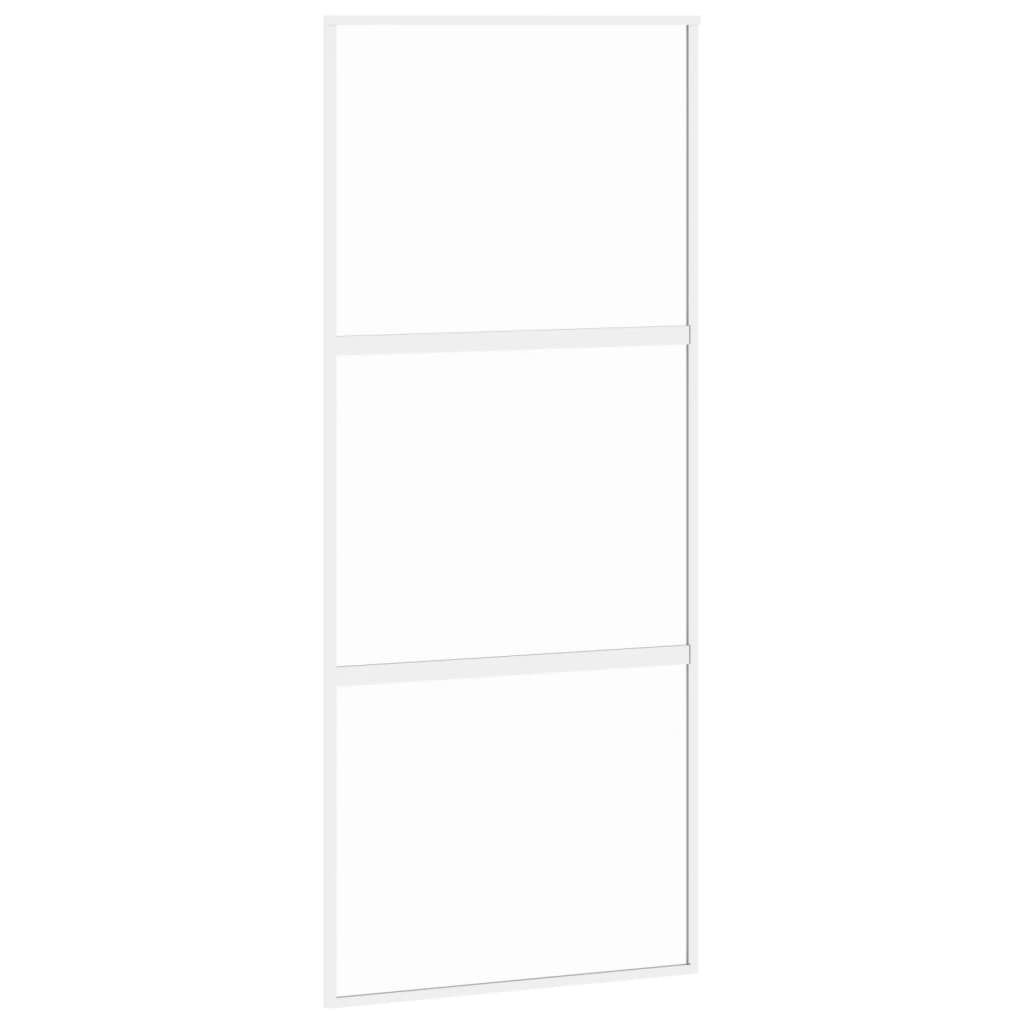 vidaXL Drzwi przesuwne białe 90x205 cm szkło hartowane i Zdjęcie produktu 