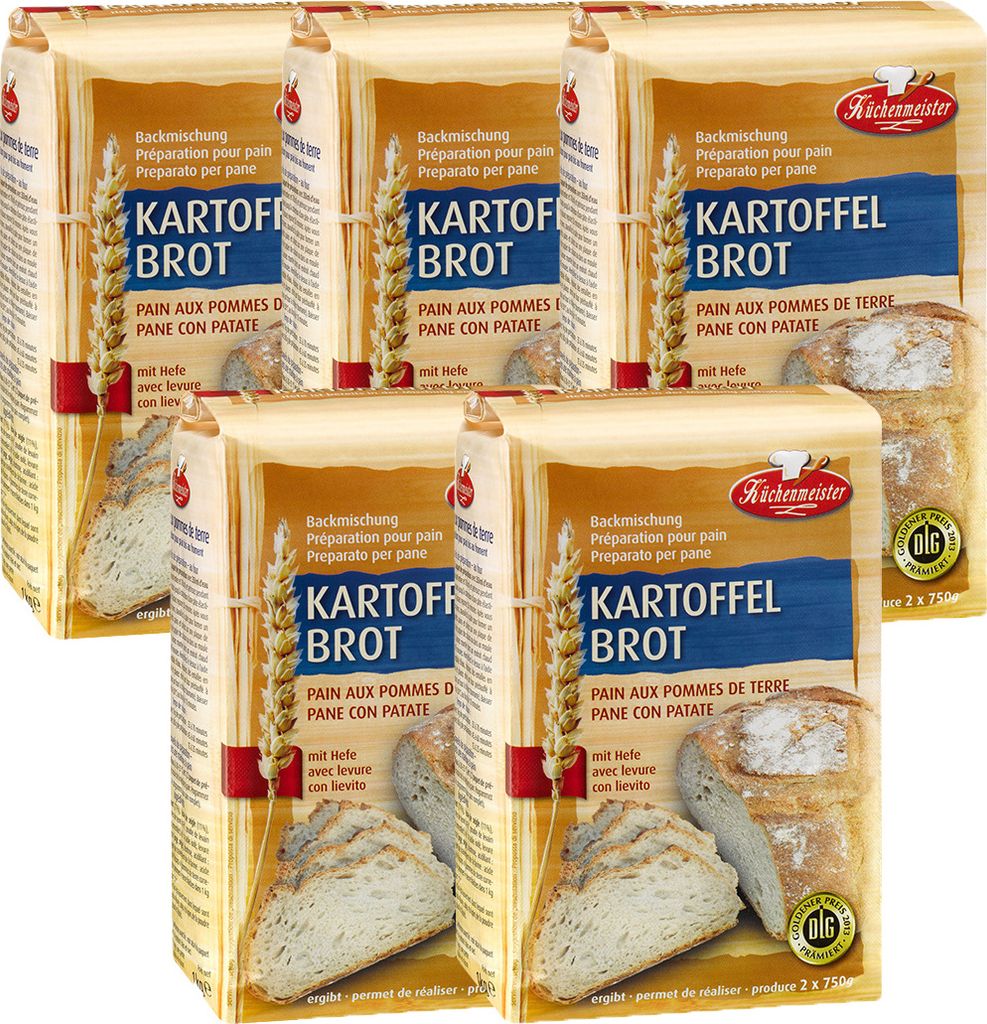 BIELMEIER Brotbackmischung Kartoffelbrot 5 Stück á 1000 g Küchenmeister