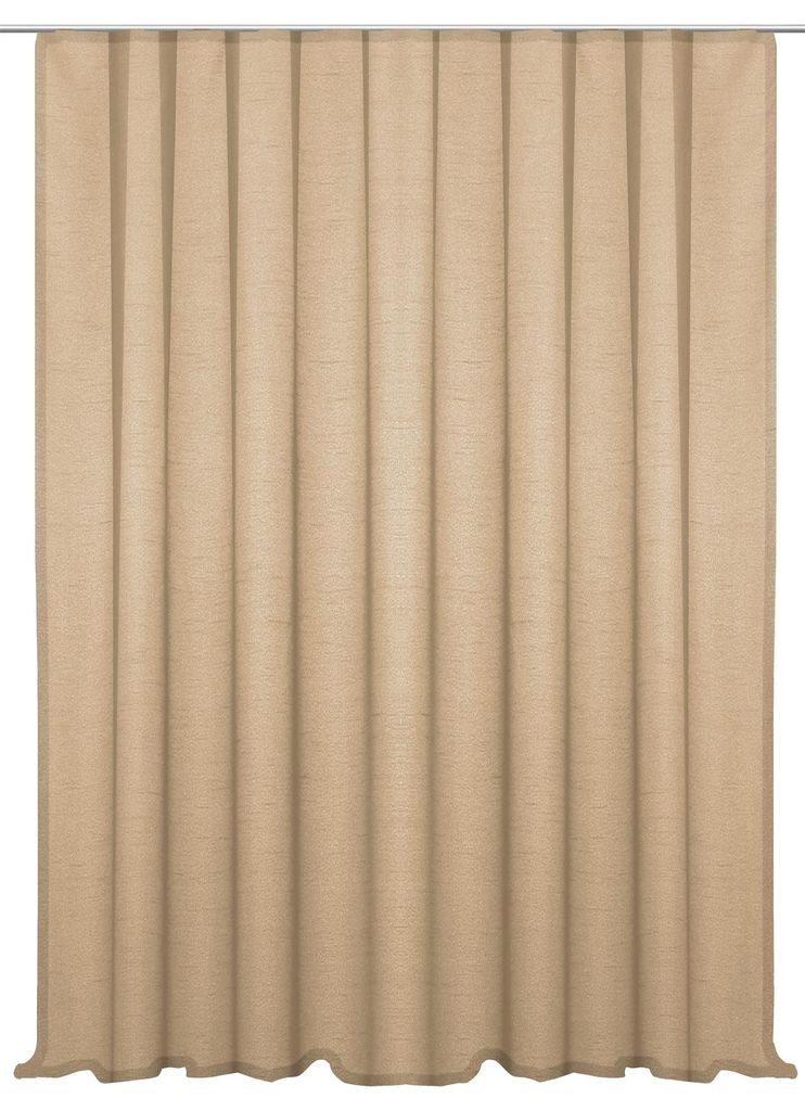 Vorhang beige sand Kräuselband 300x245 cm