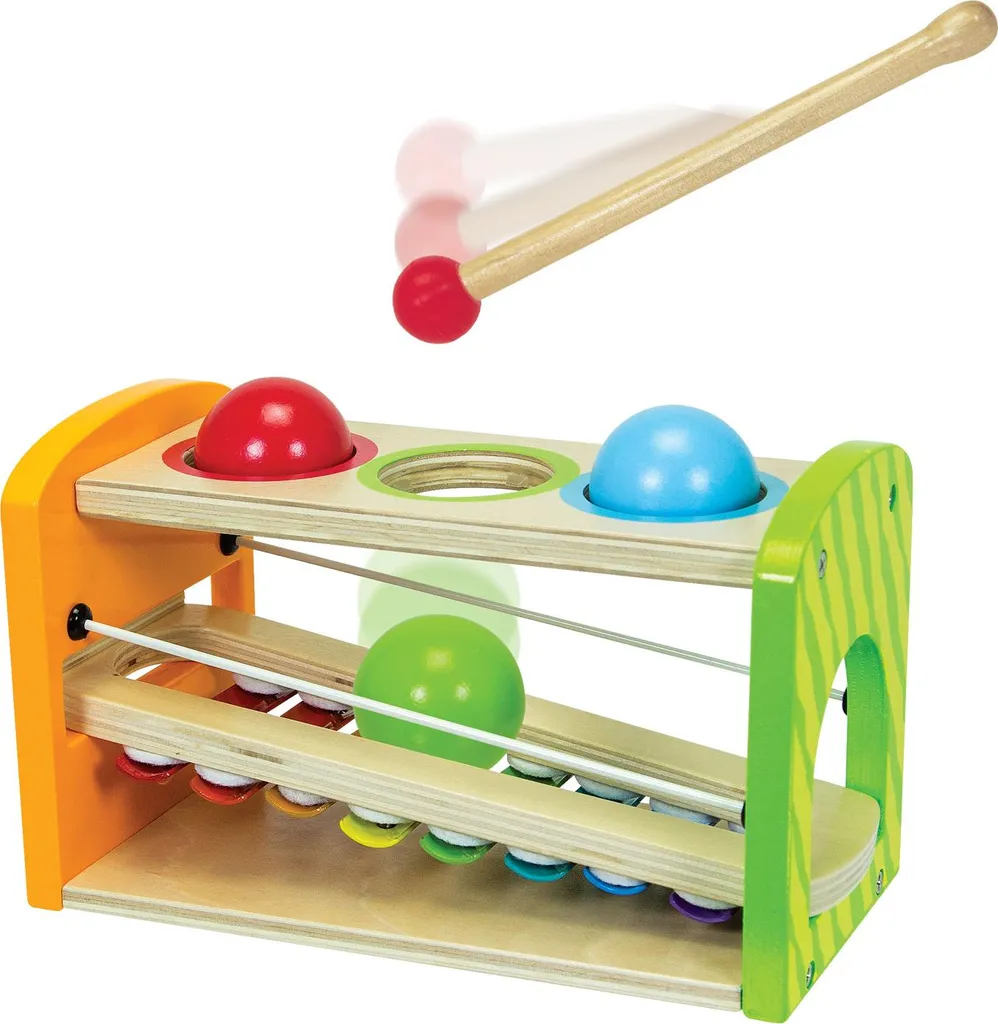 Banc à marteler avec xylophone intégré Eichhorn en bois multicolore - 8