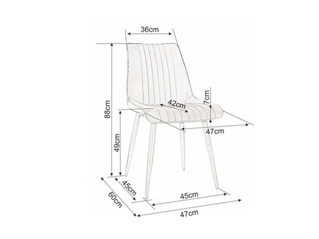 Esszimmerstuhl Küchenstuhl Set Kim marineblau 6er Set