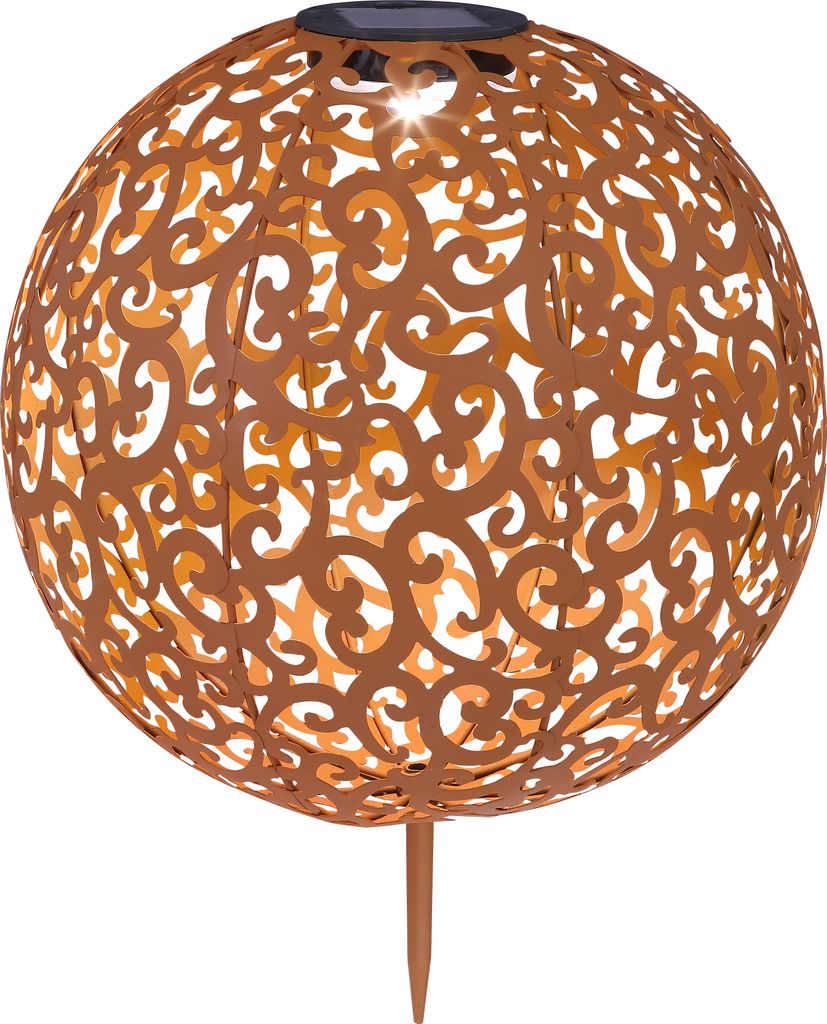 Globo Lighting Solarleuchte Metall rostfarben, LED Produktbild 