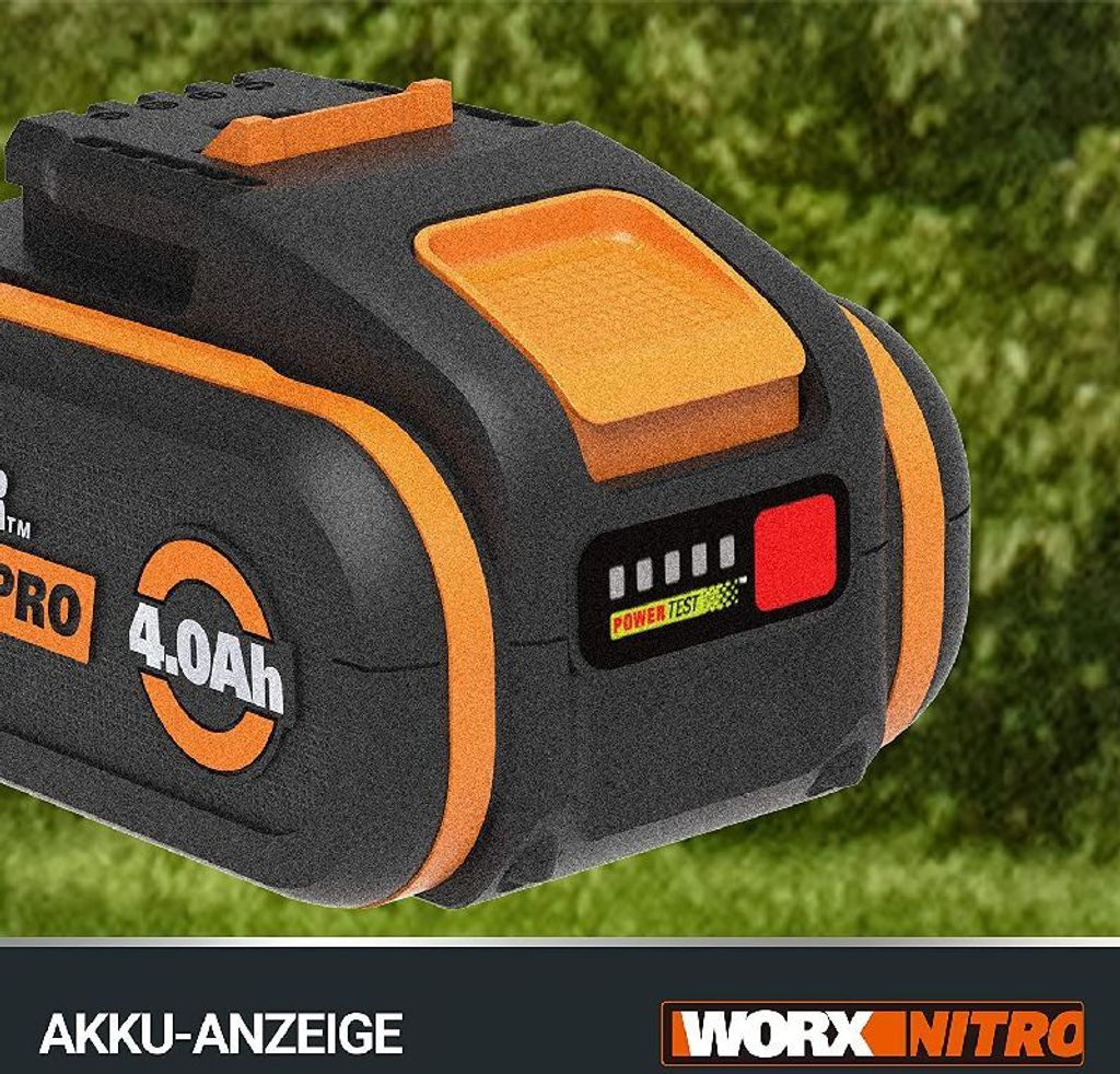 Worx Akku Pro 20V 4,0 Ah mit hoher Kapazität und Anzeige Produktbild 7