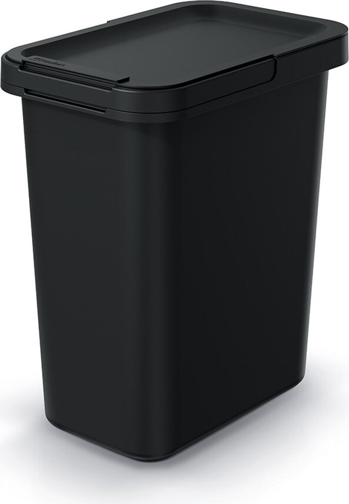 SYSTEMA schwarzer Recycling-Mülleimer mit Deckel NKS12-S411 Produktbild 