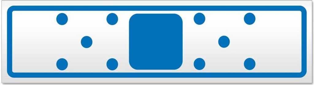 Kiwistar Pflaster Magnetschild Schild magnetisch - 45cm Blau - Magnetfolie für Auto PKW Kfz