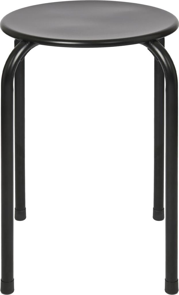 Harbour Housewares Stapelhocker aus Metall – Mattschwarz Produktbild 