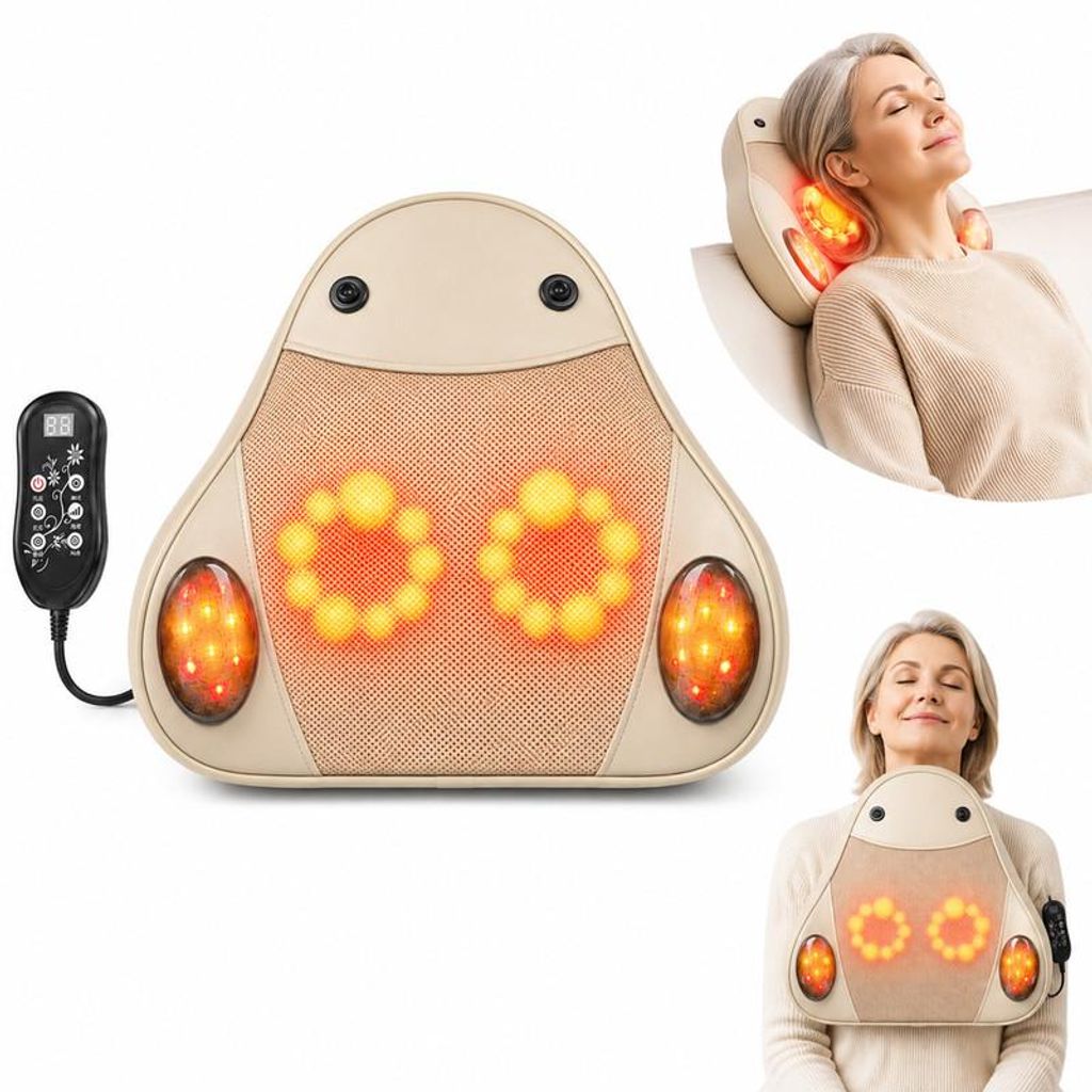 Massagekissen Rücken Nacken Elektrisch Shiatsu Produktbild 