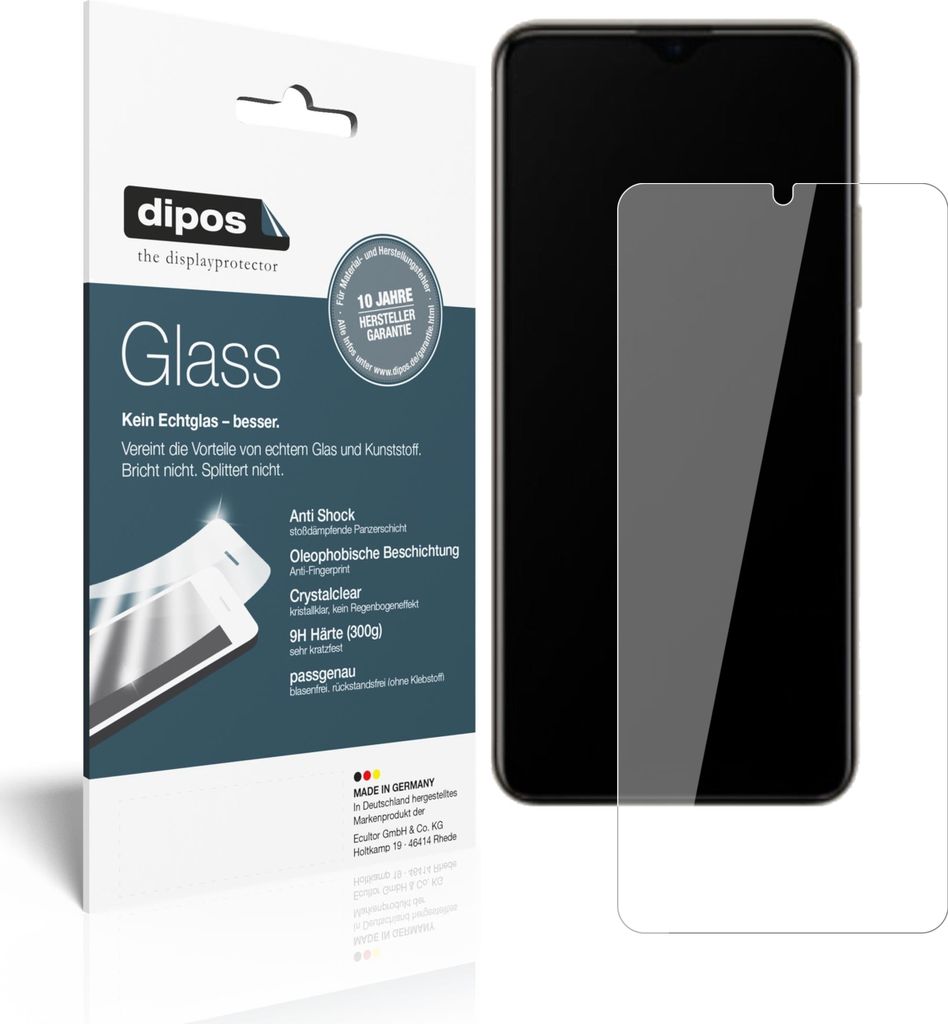2x Schutzfolie für Vivo Z5i - Anti-Shock 9H Folie dipos Glass Kunststoffglas