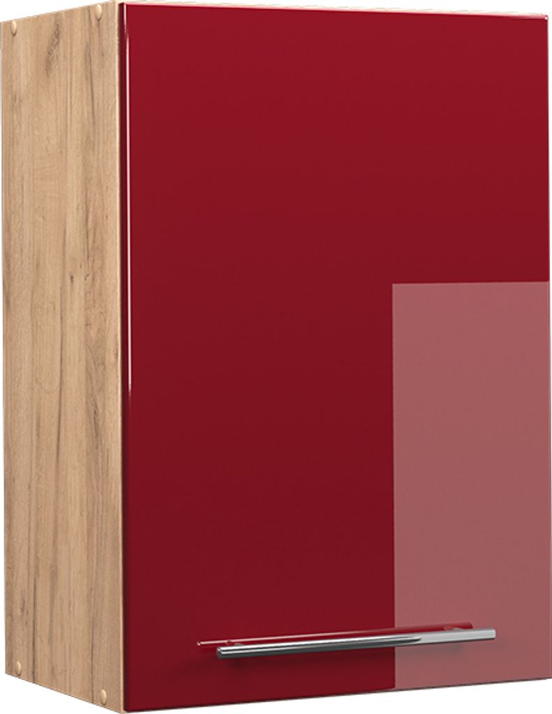 Hängeschrank Vicco Fame-Line Bordeaux Hochglanz 50 cm, Produktbild 