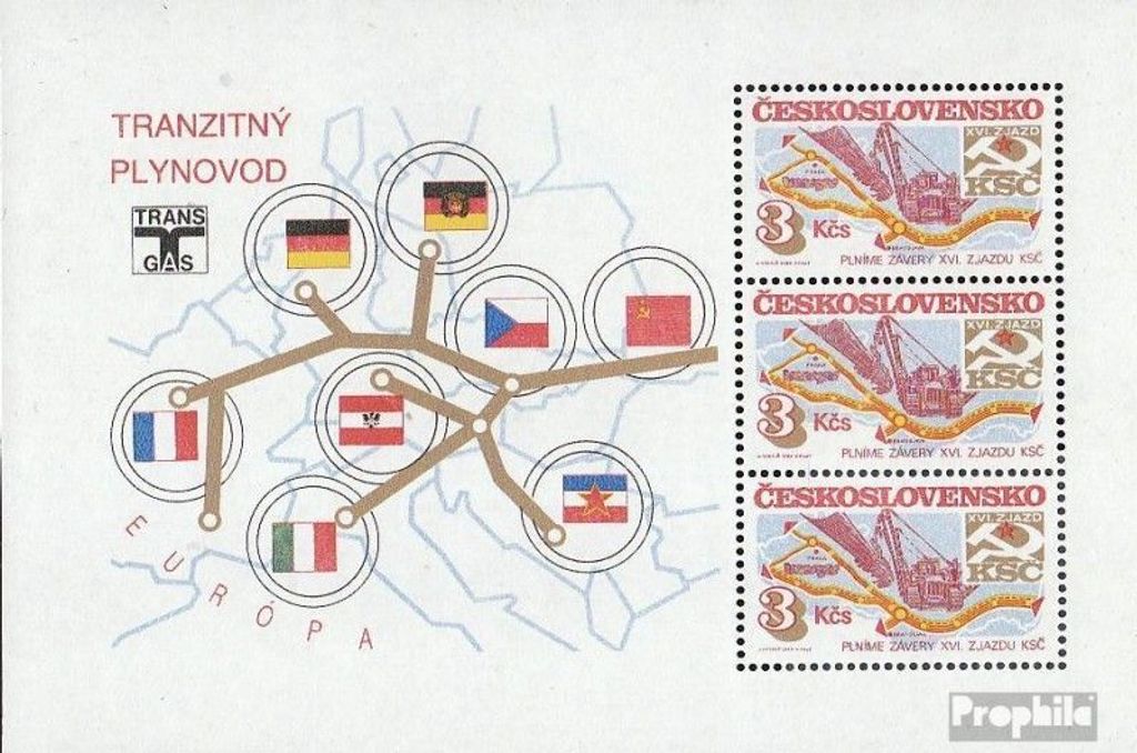 Briefmarken Tschechoslowakei 1984 Mi Block61 (kompl.Ausg.) postfrisch Aufbauerfolge