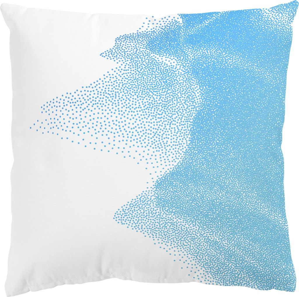 Dekokissen Muster drinnen / Indoor Zierkissen Canvas waschbar Punkte blau Abstrakt Sofakissen ohne Füllung