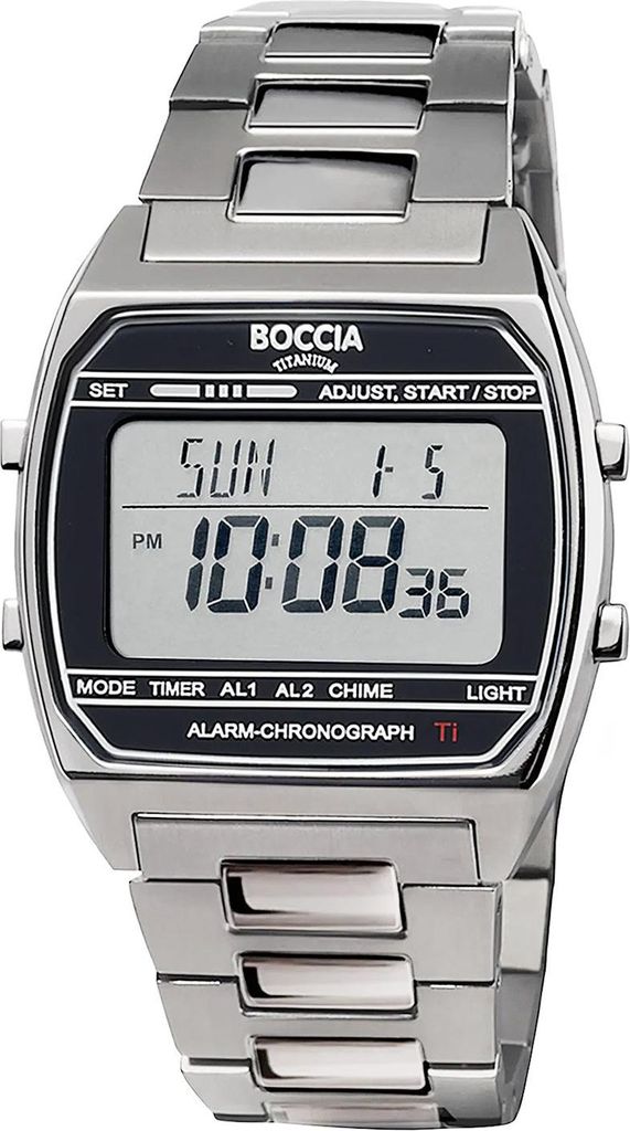 Boccia 3738-05 Digital Armband-Uhr Titan Grau Produktbild 
