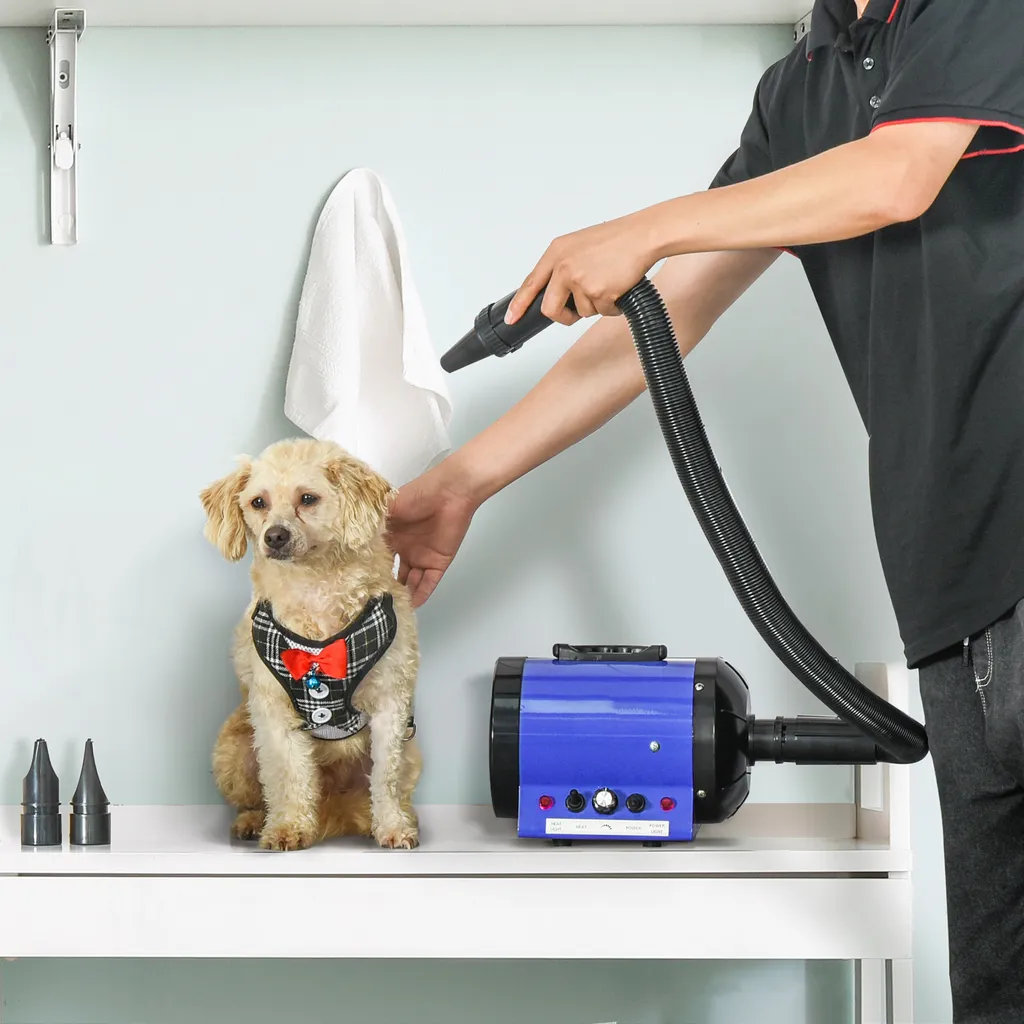 Pulseur Chien 2800W Température Ajustable et Embouts Interchangeables - 2