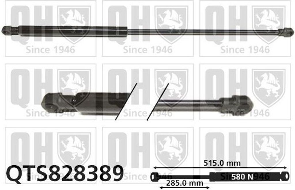 QUINTON HAZELL QTS828389 Gasfeder Heckklappendämpfer für LAND ROVER Range Rover III (L322) 515mm