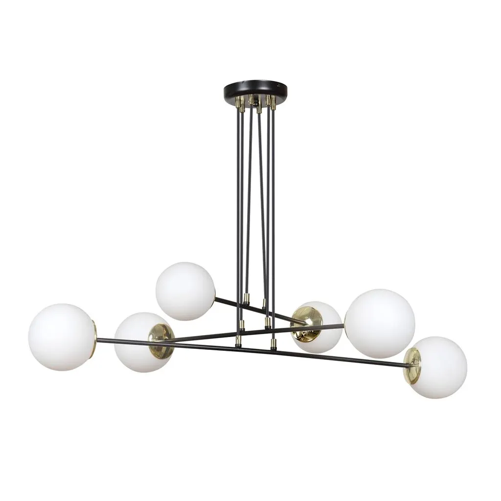 Luminaire de salle à manger noir OGNIS 6xE14 pour une ambiance chic