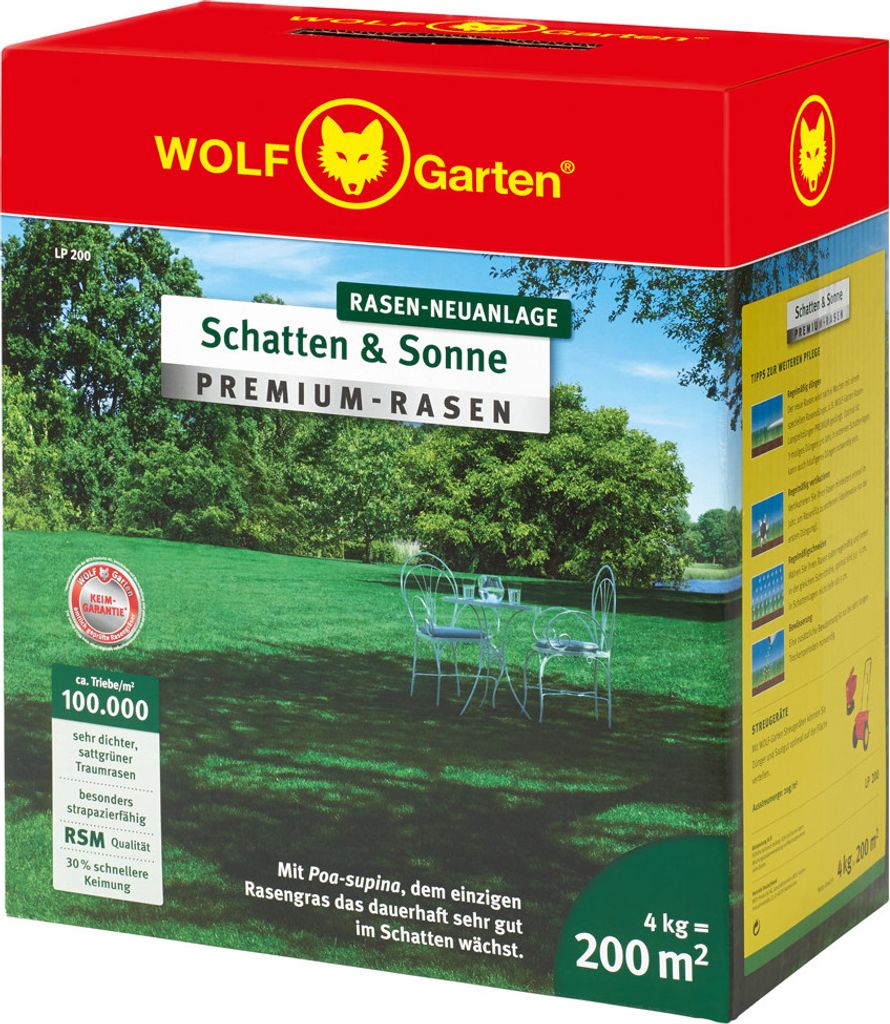 WOLF-Garten 3820050 Lawn seed shadow & Sun LP 200 1 pc(s) Obrázok produktu 