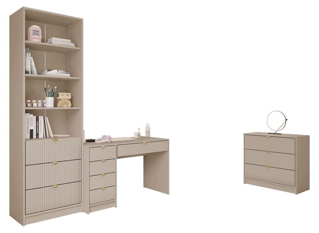 MIRJAN24 Wohnzimmer-Set Tireno V, Wohnzimmer vom Hersteller (Farbe: Sandbeige)