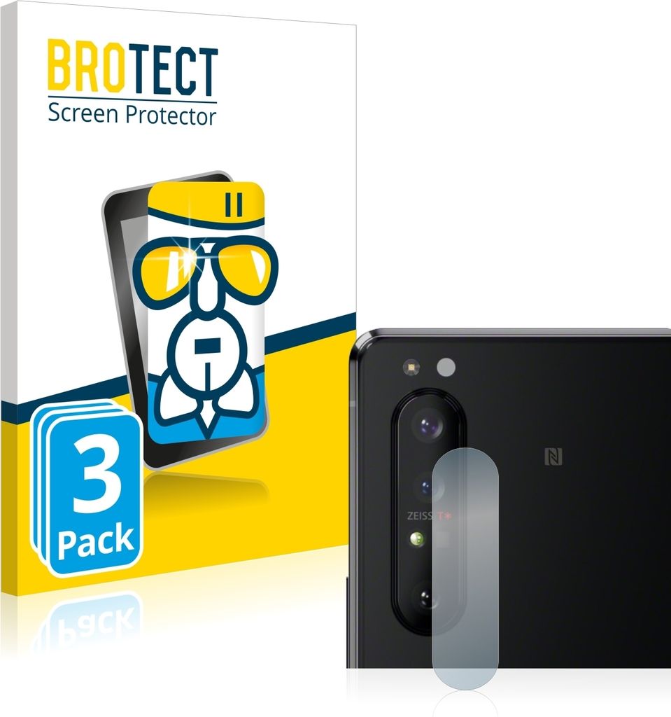 3x BROTECT Schutzglas für Sony Xperia 1 II (NUR Kameraschutz) Schutzfolie Panzer Folie Glas Display Schutz klar