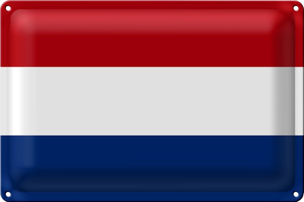 Blechschild Flagge Niederlande 30x20cm Flag of Netherlands