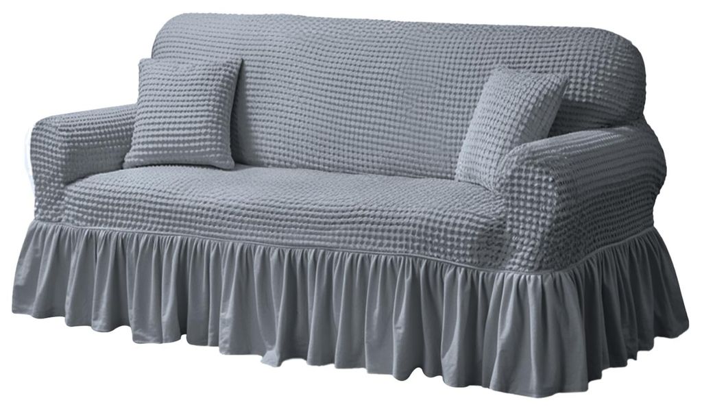 Sofabezüge, 3-Sitzer-Sofabezug, elastischer beigefarbener Sofabezug, rutschfester Sofabezug, Stretch-Sofabezug, Sofabezüge inklusive 1 Kissenbezug