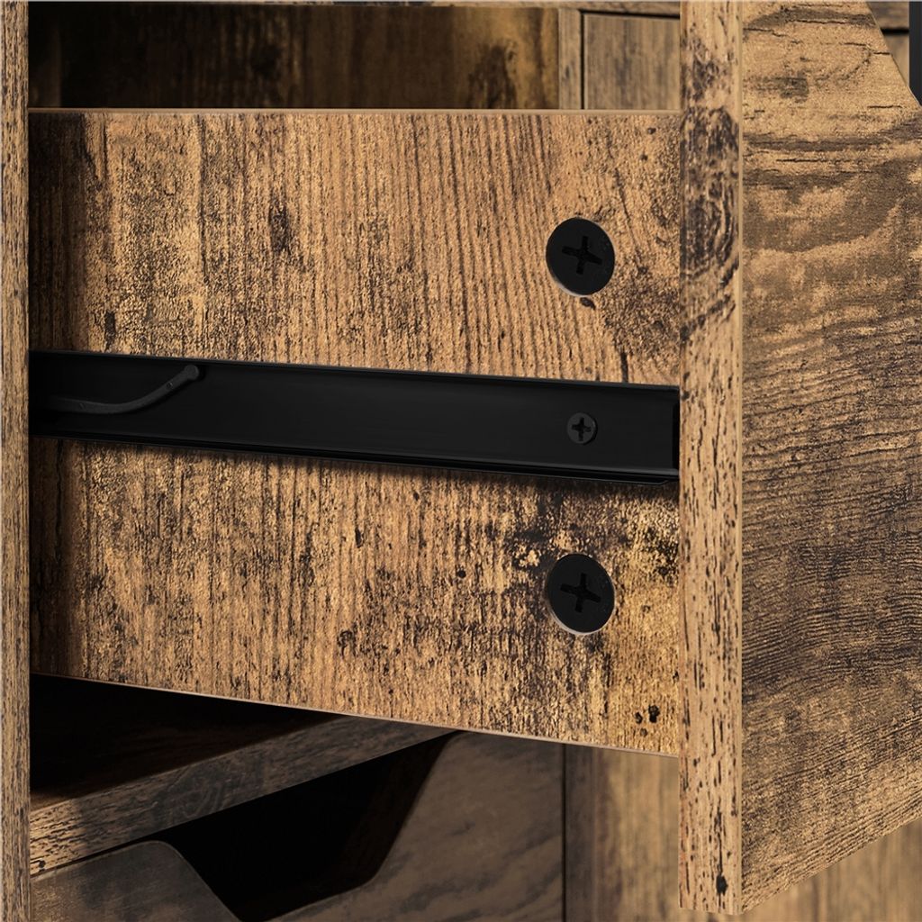 Yaheetech Badezimmerschrank Badschrank Kommode mit 3 Produktbild 5