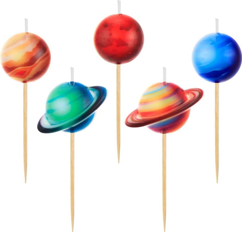 GoDan Generic 5 Kerzen Weltraum - Galaxie - Ungiftig - Unparfümiert