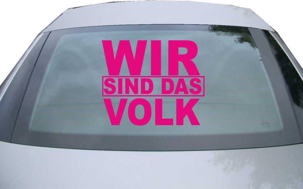 Indigos UG - Aufkleber Heckscheibe & Motorklappe DE7096 - pink - 600x500 mm - Wir sind das Volk - Auto Scheiben Fenster Heckklappe Tuning Racing JD...