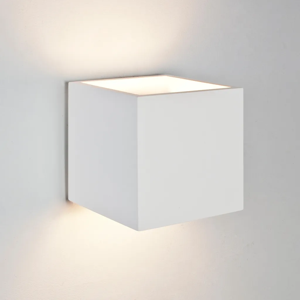 Applique murale Pienza réversible en plâtre à peindre LED E27 max 12W