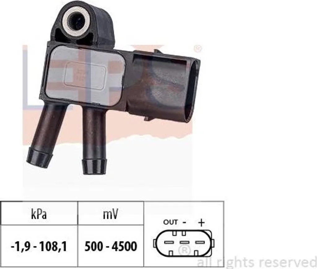 Capteur Pression Gaz Échappement EPS 1.993.294 OE 227715DB0A Mercedes