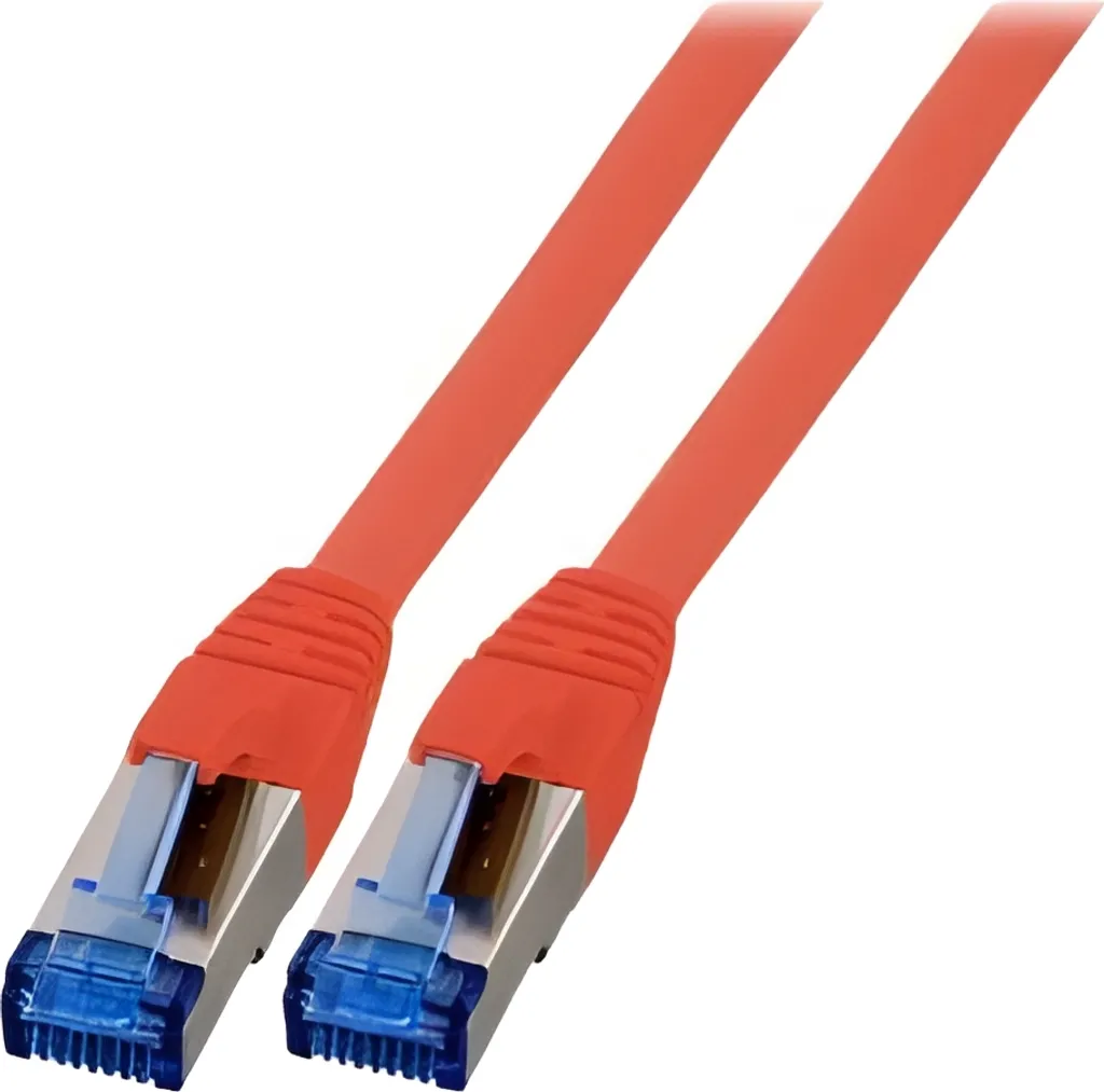 EFB K5525FRT.0,25 Cavo Patch S/FTP Cat.6A Cat7 TPE Superflex Rosso 0,25m