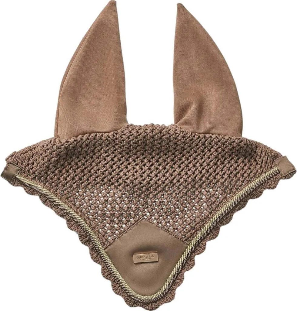 Casquette anti-mouches Equestrian Stockholm Champagne Full pour cheval