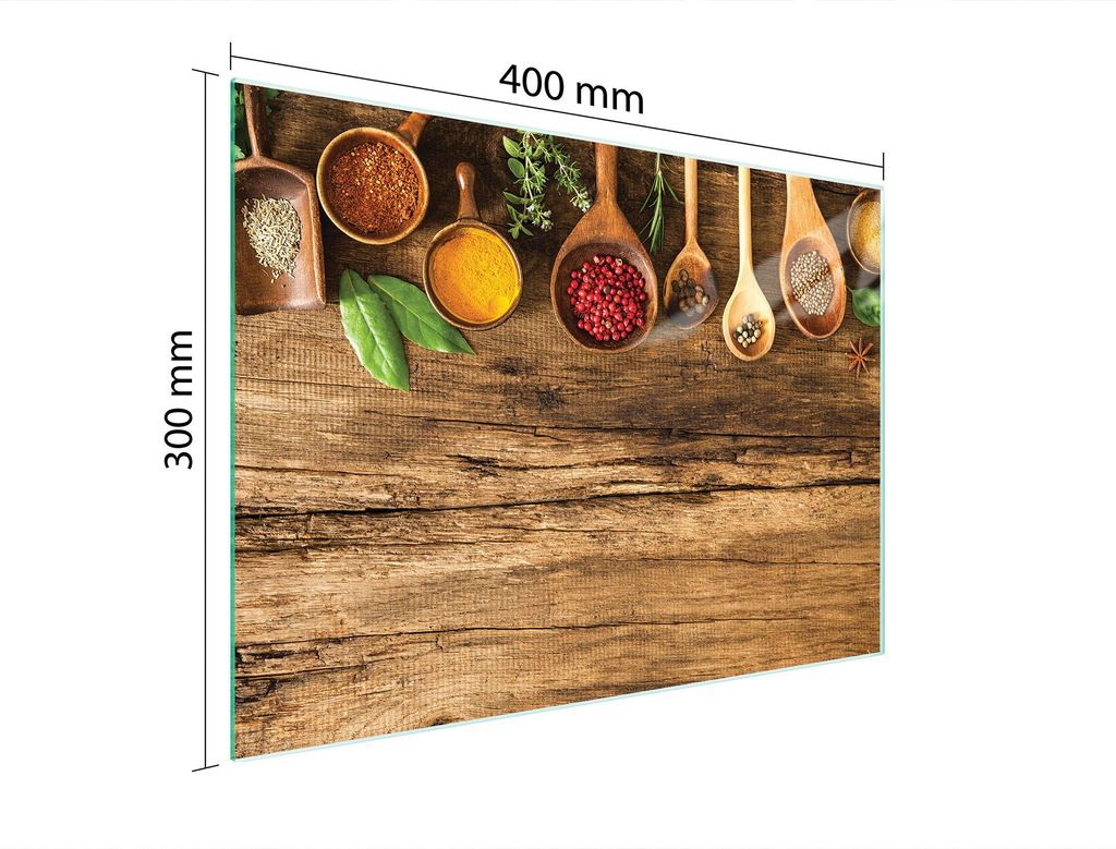 Schneidebrett Herdabdeckplatte Multiglasschneidplatte 40x30 cm Holz Braun
