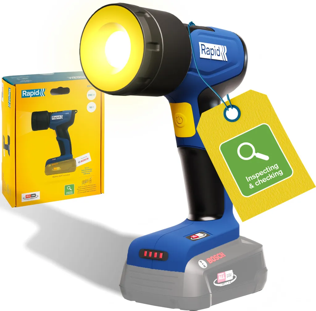Lampe torche sans fil Rapid BWL290 pour éclairage chantier et atelier