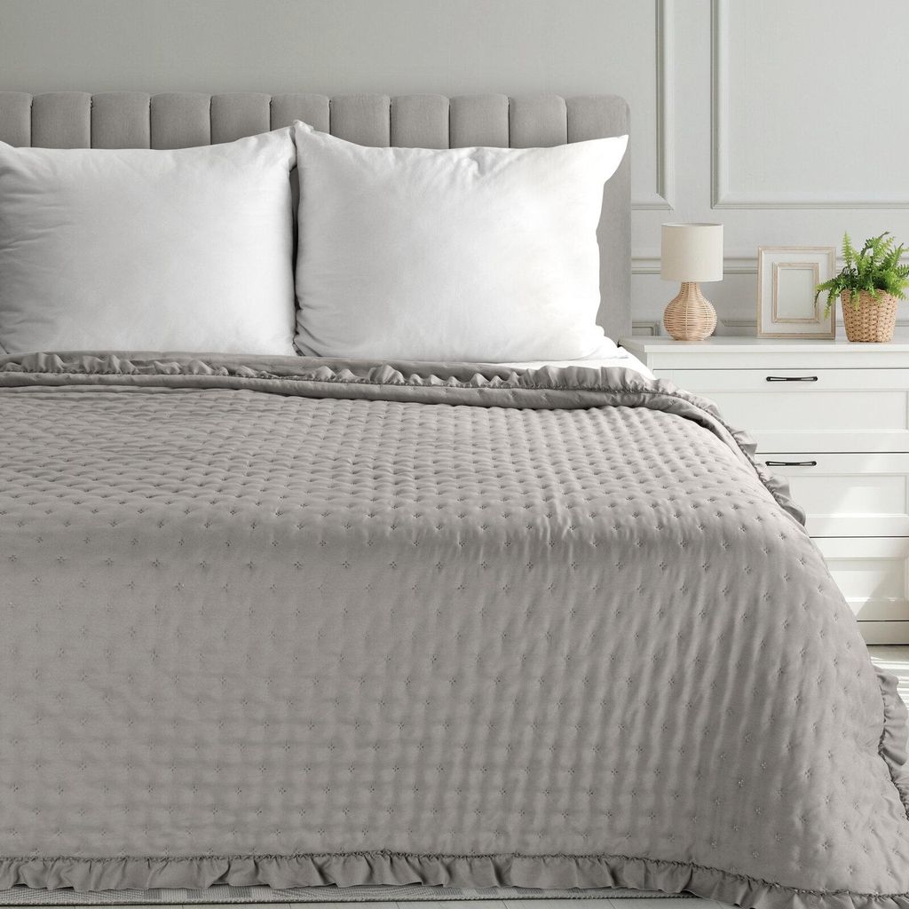 EUROFIRANY Tagesdecke Bettüberwurf gesteppt 220x240 cm beige