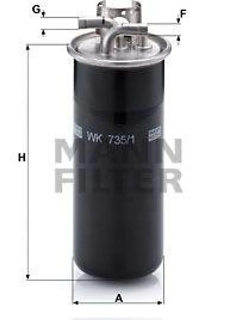 Filtre à carburant pour Audi A6 4F : remplacez votre OE 4F0127401B avec MANN
