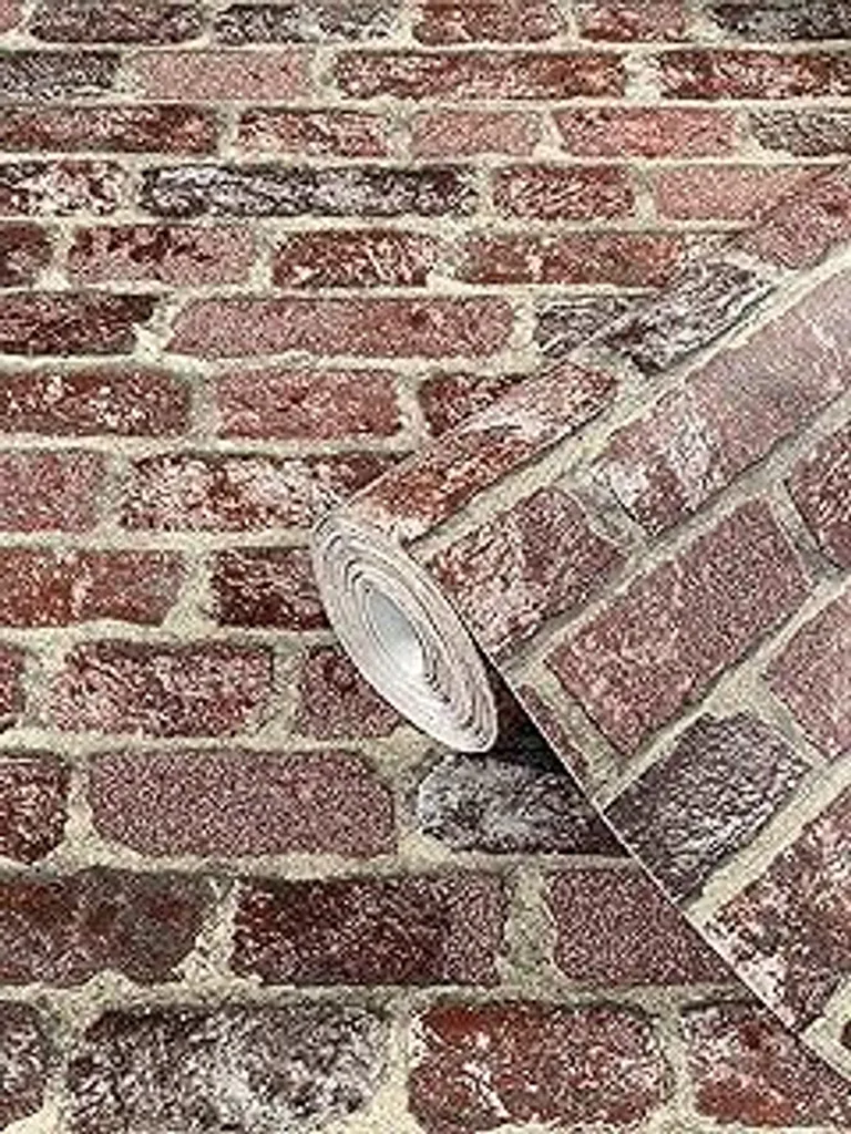 Carta Parati 3D Marburg 58408 Rosso Mattone - Effetto Pietra Reale