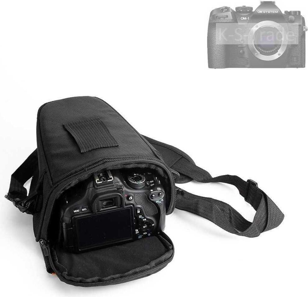 K-S-Trade Kameratasche Fototasche Schultertasche Umhängetasche kompatibel mit OM System OM-1 Mark II Colt für Systemkameras Schutzhülle bag