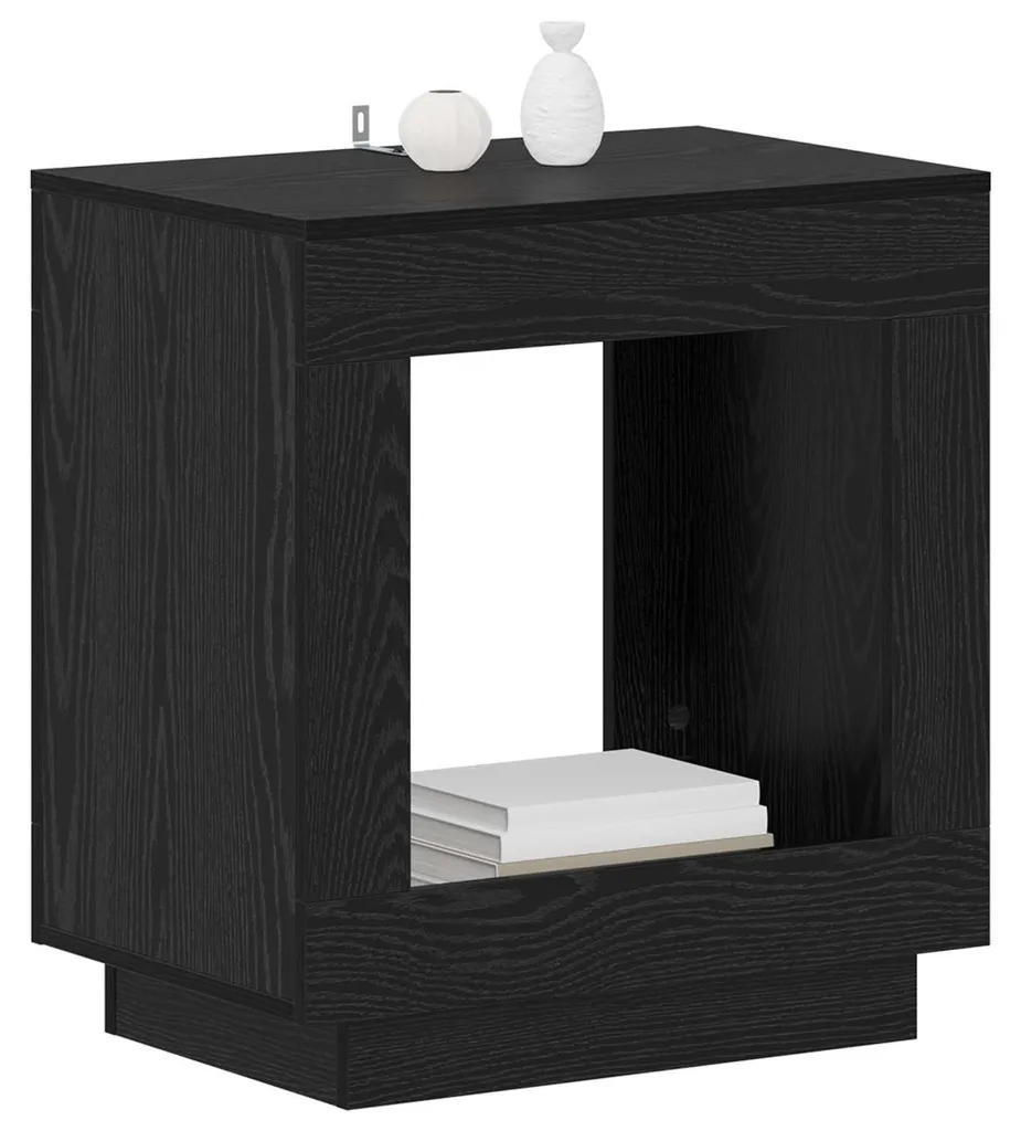 Table d'appoint compacte en chêne noir 60x40 cm, meuble robuste vidaXL - 2